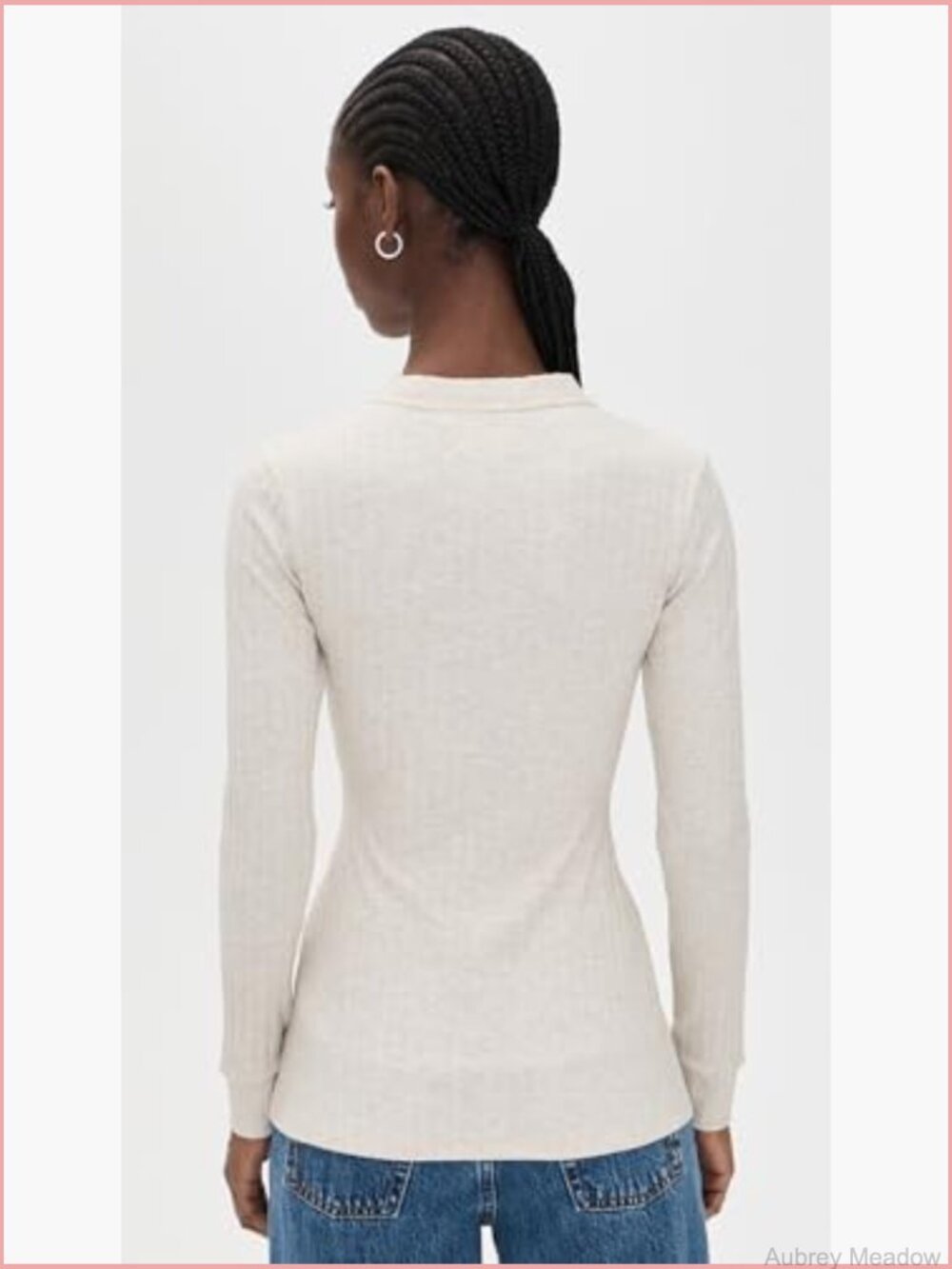 Ribbed Jersey Long Sleeve Cardigan Top - Picture 3 of 6